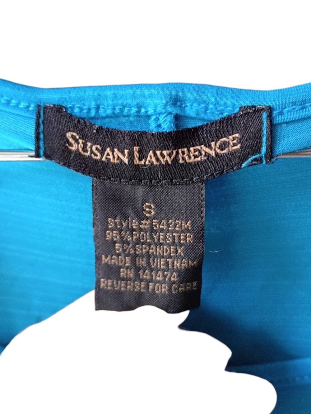 ❤️ Susan Lawrence Blue Top Size Small - Picture 2 of 5